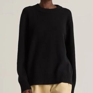 All:Row Black Ribbed Knit Crewneck Sweater Women’s Size Large